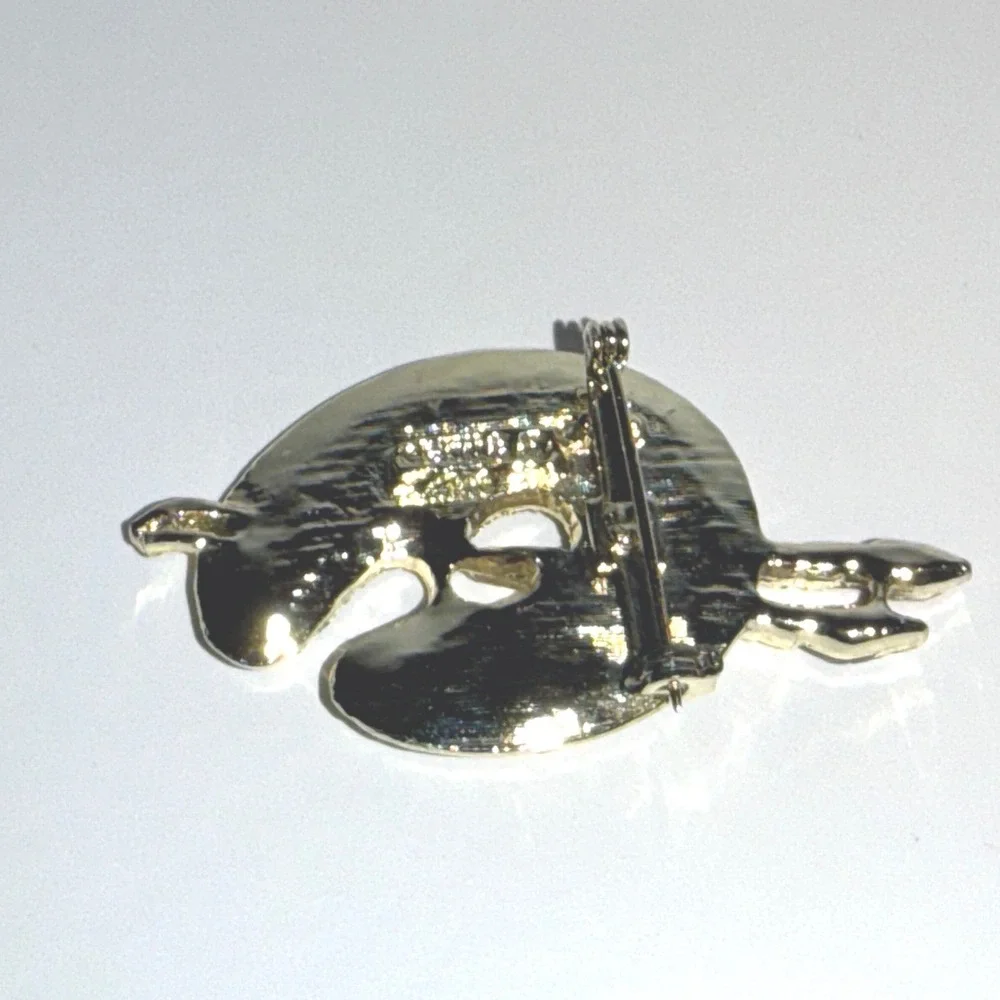 Gerrys Artist Palette Brooch OS Excellent Gold Tone Enamel‎ Paint Brush Art Pin